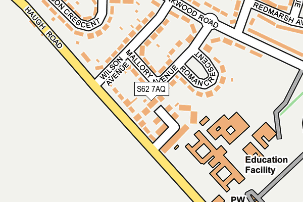 S62 7AQ map - OS OpenMap – Local (Ordnance Survey)