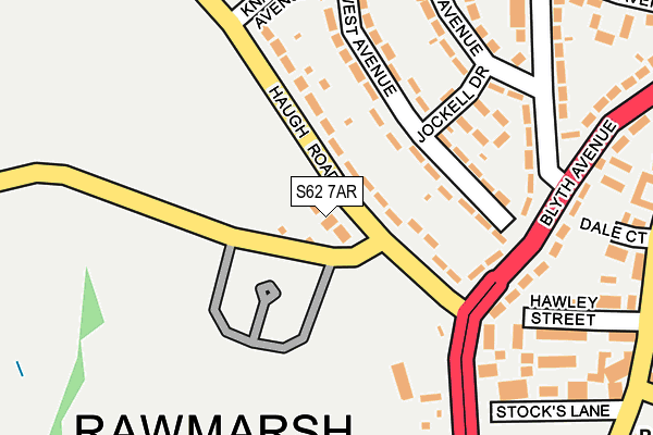S62 7AR map - OS OpenMap – Local (Ordnance Survey)