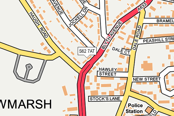 S62 7AT map - OS OpenMap – Local (Ordnance Survey)
