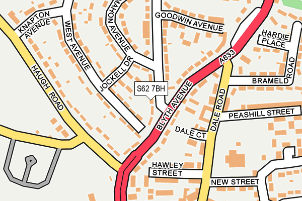S62 7BH map - OS OpenMap – Local (Ordnance Survey)