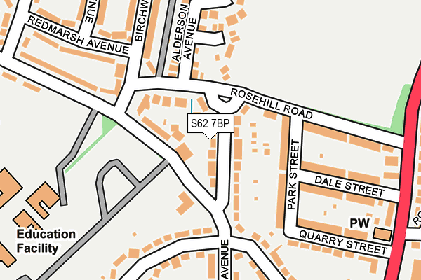 S62 7BP map - OS OpenMap – Local (Ordnance Survey)