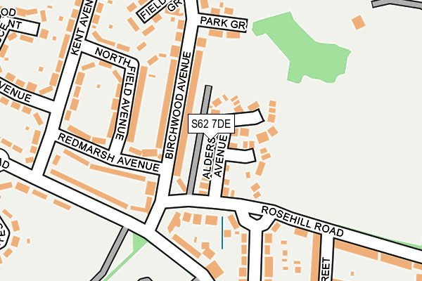 S62 7DE map - OS OpenMap – Local (Ordnance Survey)