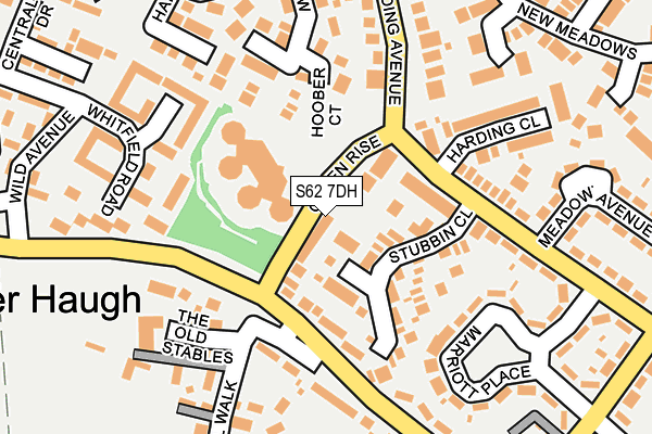 S62 7DH map - OS OpenMap – Local (Ordnance Survey)