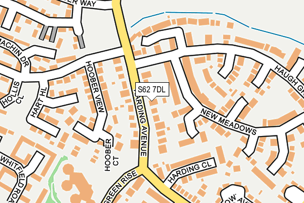 S62 7DL map - OS OpenMap – Local (Ordnance Survey)