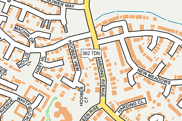S62 7DN map - OS OpenMap – Local (Ordnance Survey)