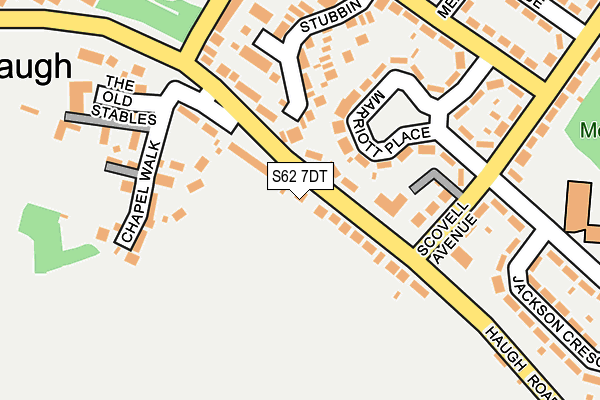 S62 7DT map - OS OpenMap – Local (Ordnance Survey)