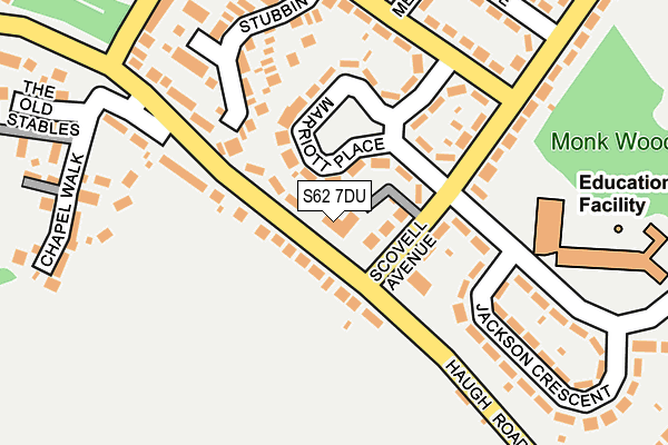 S62 7DU map - OS OpenMap – Local (Ordnance Survey)
