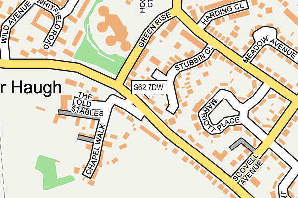 S62 7DW map - OS OpenMap – Local (Ordnance Survey)