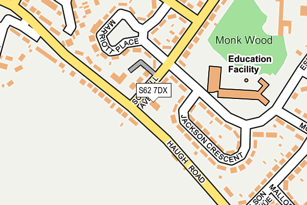 S62 7DX map - OS OpenMap – Local (Ordnance Survey)