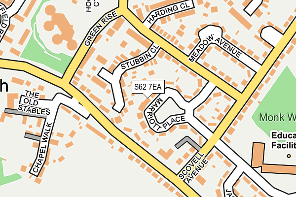 S62 7EA map - OS OpenMap – Local (Ordnance Survey)