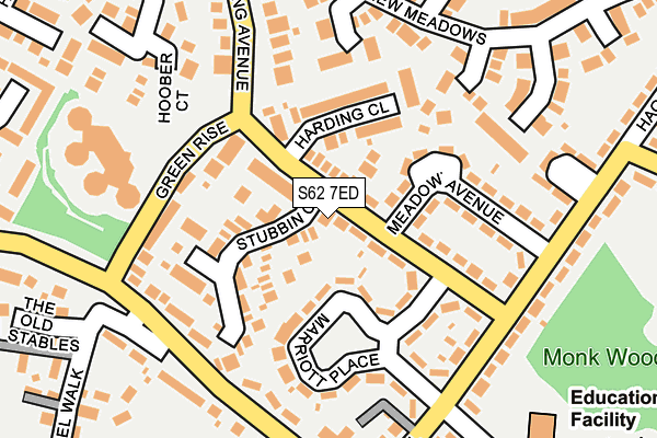 S62 7ED map - OS OpenMap – Local (Ordnance Survey)