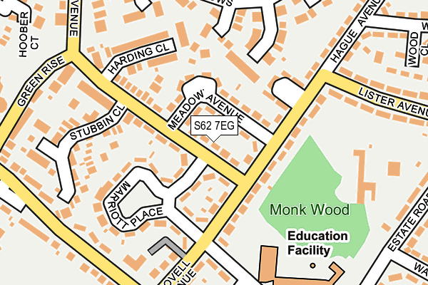 S62 7EG map - OS OpenMap – Local (Ordnance Survey)