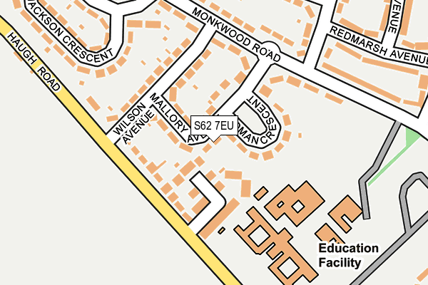 S62 7EU map - OS OpenMap – Local (Ordnance Survey)