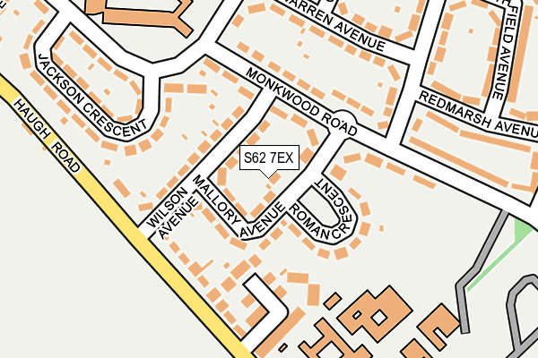 S62 7EX map - OS OpenMap – Local (Ordnance Survey)