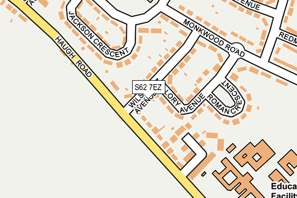 S62 7EZ map - OS OpenMap – Local (Ordnance Survey)