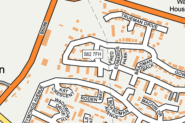 S62 7FH map - OS OpenMap – Local (Ordnance Survey)