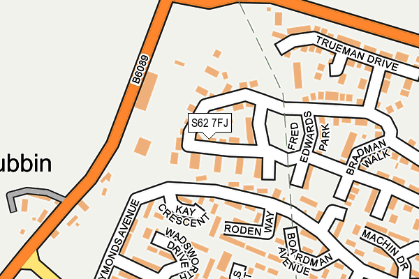 S62 7FJ map - OS OpenMap – Local (Ordnance Survey)