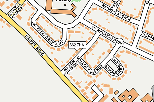 S62 7HA map - OS OpenMap – Local (Ordnance Survey)