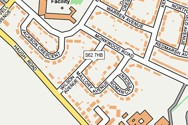 S62 7HB map - OS OpenMap – Local (Ordnance Survey)