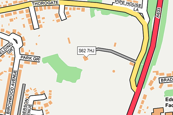 S62 7HJ map - OS OpenMap – Local (Ordnance Survey)