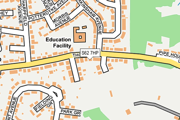 S62 7HP map - OS OpenMap – Local (Ordnance Survey)