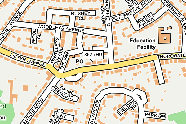 S62 7HU map - OS OpenMap – Local (Ordnance Survey)