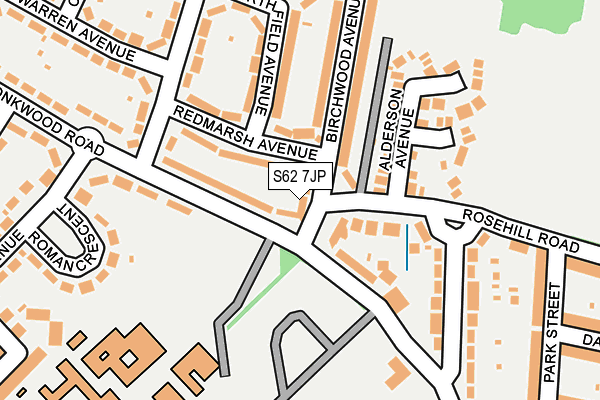 S62 7JP map - OS OpenMap – Local (Ordnance Survey)