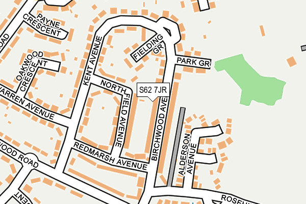S62 7JR map - OS OpenMap – Local (Ordnance Survey)