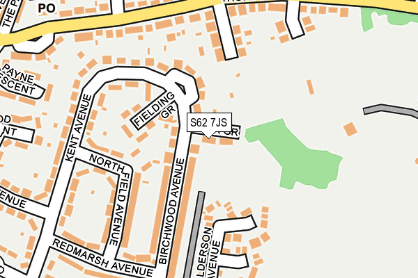 S62 7JS map - OS OpenMap – Local (Ordnance Survey)