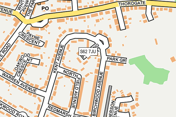 S62 7JU map - OS OpenMap – Local (Ordnance Survey)