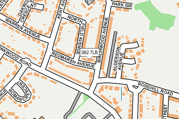 S62 7LB map - OS OpenMap – Local (Ordnance Survey)