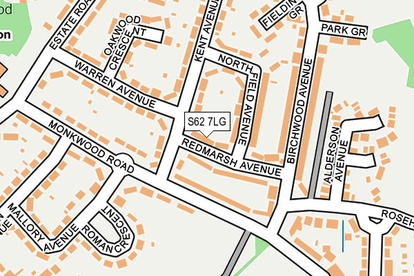 S62 7LG map - OS OpenMap – Local (Ordnance Survey)