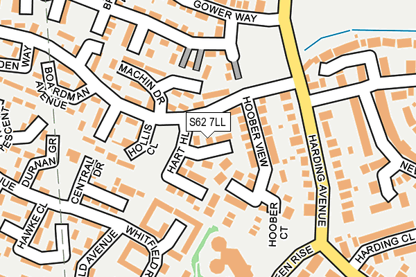 S62 7LL map - OS OpenMap – Local (Ordnance Survey)
