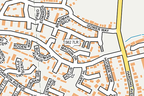 S62 7LR map - OS OpenMap – Local (Ordnance Survey)