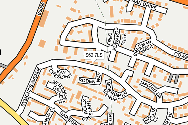 S62 7LS map - OS OpenMap – Local (Ordnance Survey)