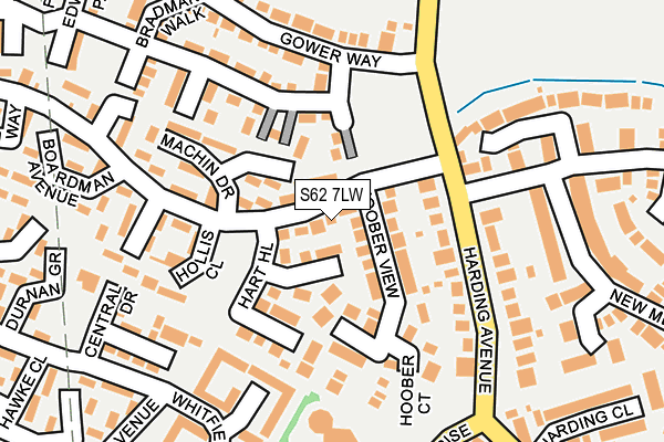S62 7LW map - OS OpenMap – Local (Ordnance Survey)