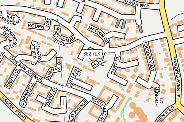 S62 7LX map - OS OpenMap – Local (Ordnance Survey)