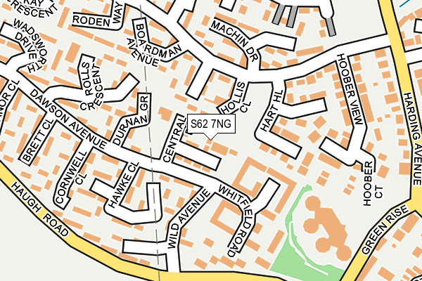 S62 7NG map - OS OpenMap – Local (Ordnance Survey)