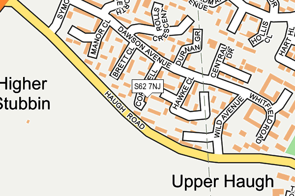 S62 7NJ map - OS OpenMap – Local (Ordnance Survey)