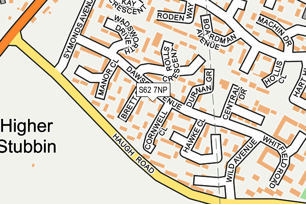 S62 7NP map - OS OpenMap – Local (Ordnance Survey)