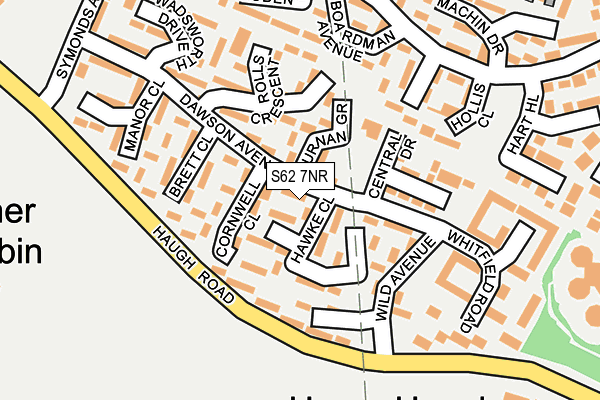 S62 7NR map - OS OpenMap – Local (Ordnance Survey)