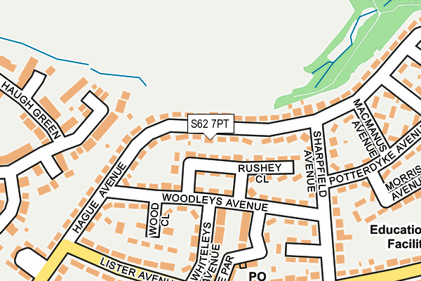 S62 7PT map - OS OpenMap – Local (Ordnance Survey)