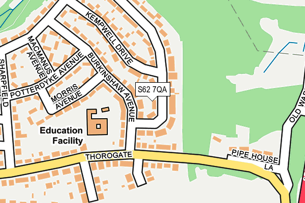 S62 7QA map - OS OpenMap – Local (Ordnance Survey)