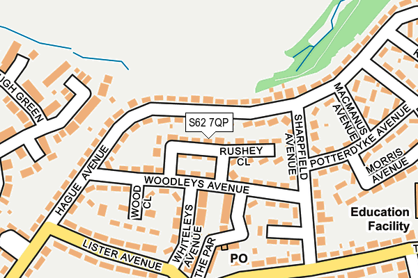 S62 7QP map - OS OpenMap – Local (Ordnance Survey)