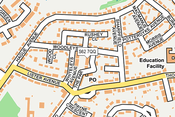S62 7QQ map - OS OpenMap – Local (Ordnance Survey)