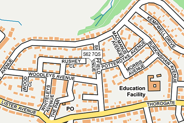 S62 7QS map - OS OpenMap – Local (Ordnance Survey)