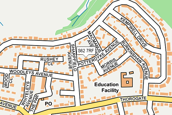 S62 7RF map - OS OpenMap – Local (Ordnance Survey)