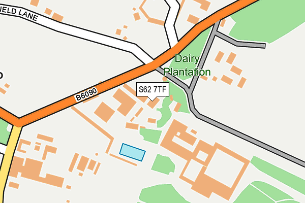 S62 7TF map - OS OpenMap – Local (Ordnance Survey)
