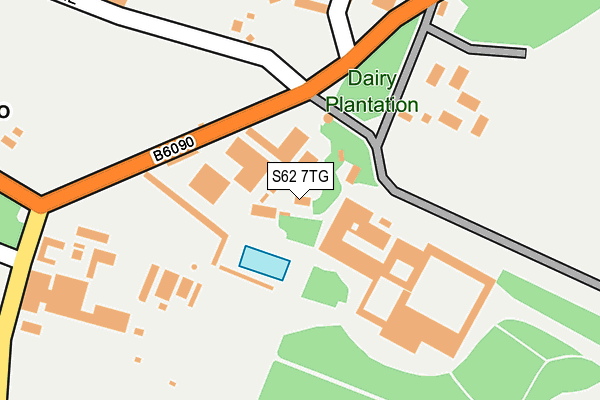 S62 7TG map - OS OpenMap – Local (Ordnance Survey)