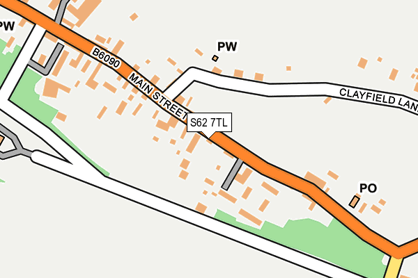 S62 7TL map - OS OpenMap – Local (Ordnance Survey)